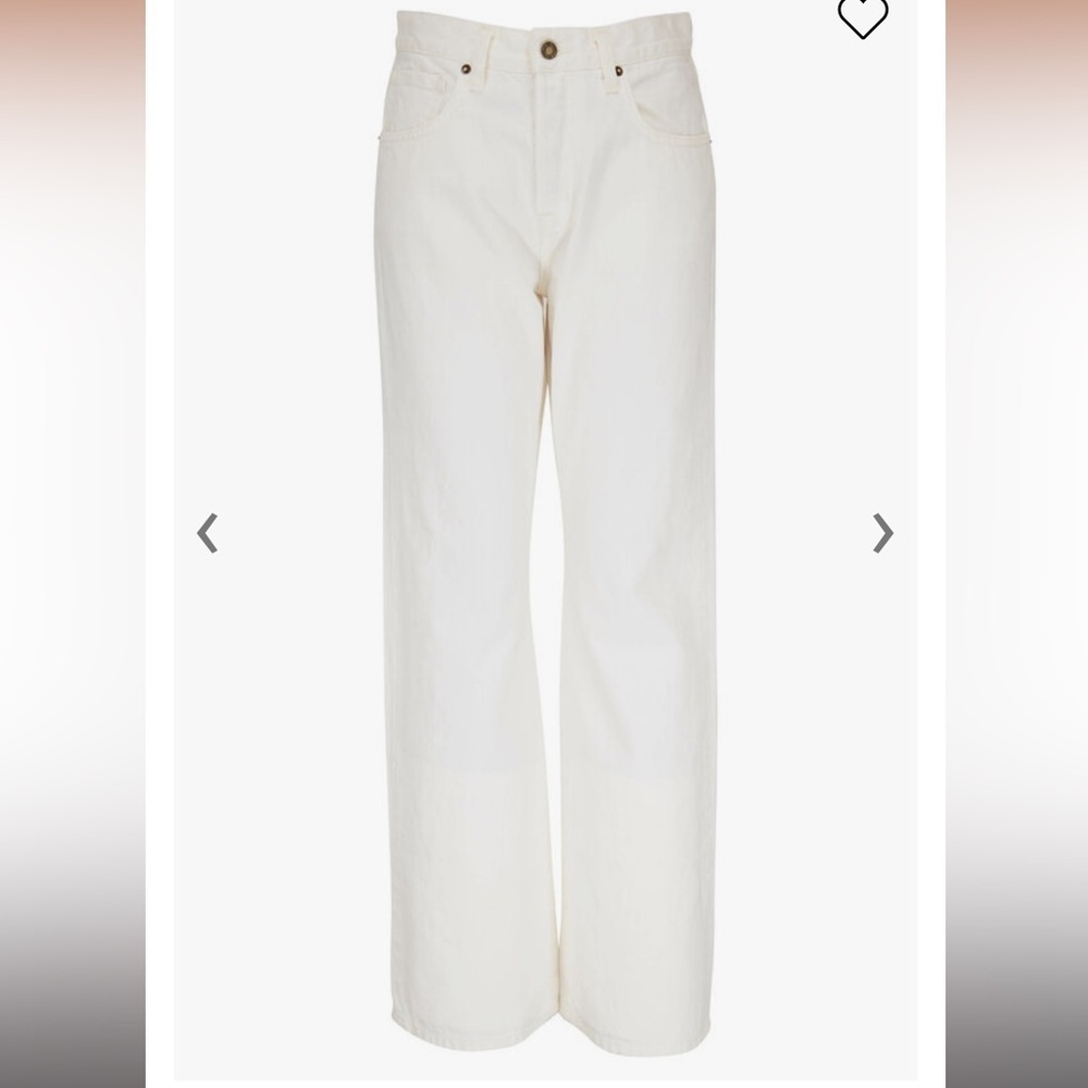 NILI LOTAN Juliet Cream wash button fly jeans - Picture 3 of 12